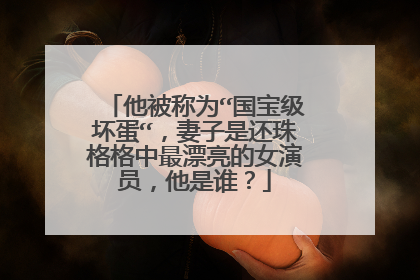 他被称为“国宝级坏蛋“,妻子是还珠格格中最漂亮的女演员,他是谁?