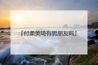 付柔美琦有男朋友吗