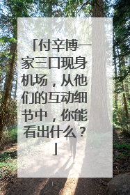 付辛博一家三口现身机场，从他们的互动细节中，你能看出什么？