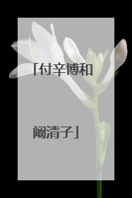 付辛博和阚清子