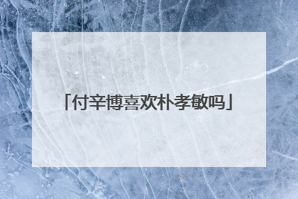 付辛博喜欢朴孝敏吗