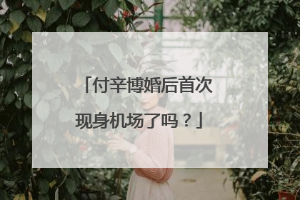 付辛博婚后首次现身机场了吗？