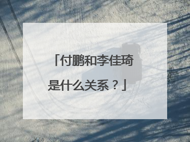 付鹏和李佳琦是什么关系?