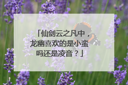 仙剑云之凡中,龙幽喜欢的是小蛮吗还是凌音?