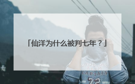 仙洋为什么被判七年？