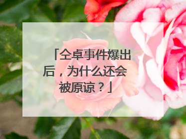 仝卓事件爆出后，为什么还会被原谅？