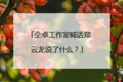仝卓工作室喊话郑云龙说了什么？