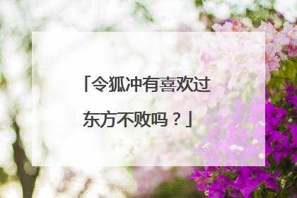 令狐冲有喜欢过东方不败吗？