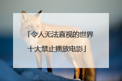 令人无法直视的世界十大禁止播放电影