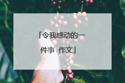 令我感动的一件事 作文
