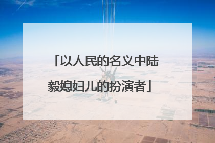 以人民的名义中陆毅媳妇儿的扮演者
