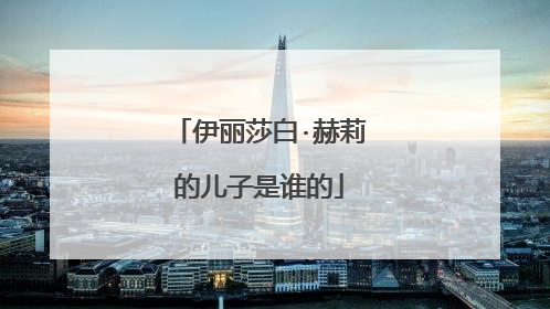 伊丽莎白·赫莉的儿子是谁的