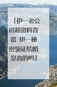 伊一老公房超资料背景 伊一秘密领证结婚是真的吗