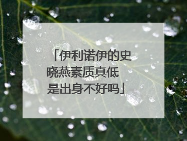 伊利诺伊的史晓燕素质真低 是出身不好吗