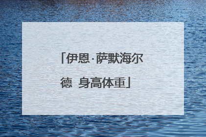 伊恩·萨默海尔德 身高体重