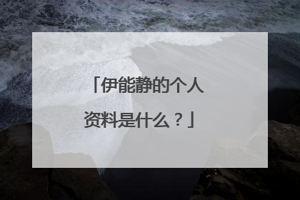 伊能静的个人资料是什么？