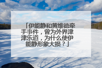 伊能静和黄维德牵手事件,曾为外界津津乐道,为什么使伊能静形象大损?
