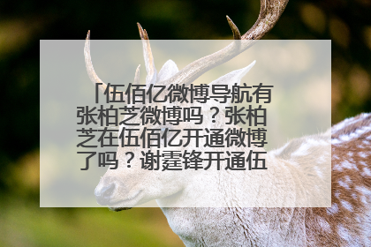 伍佰亿微博导航有张柏芝微博吗?张柏芝在伍佰亿开通微博了吗?谢霆锋开通伍佰亿微博了吗