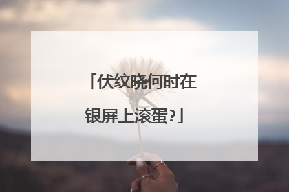 伏纹晓何时在银屏上滚蛋?