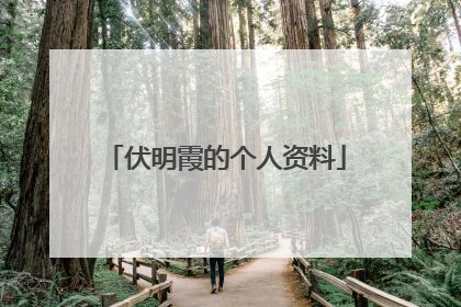 伏明霞的个人资料