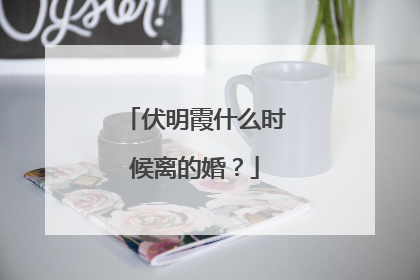 伏明霞什么时候离的婚?