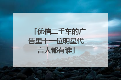 优信二手车的广告里十一位明星代言人都有谁