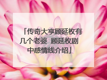 传奇大亨顾延枚有几个老婆 顾延枚剧中感情线介绍