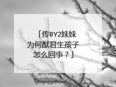 传BY2妹妹为何猷君生孩子怎么回事?