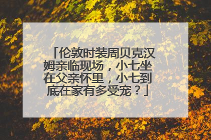 伦敦时装周贝克汉姆亲临现场,小七坐在父亲怀里,小七到底在家有多受宠?