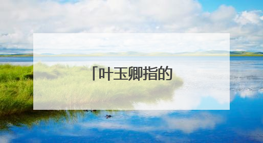 叶玉卿指的是谁呢?