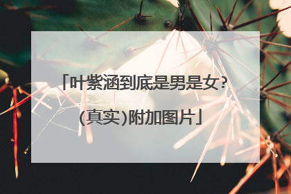 叶紫涵到底是男是女? (真实)附加图片