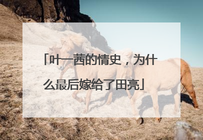 叶一茜的情史，为什么最后嫁给了田亮