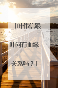 叶伟信跟叶问有血缘关系吗？