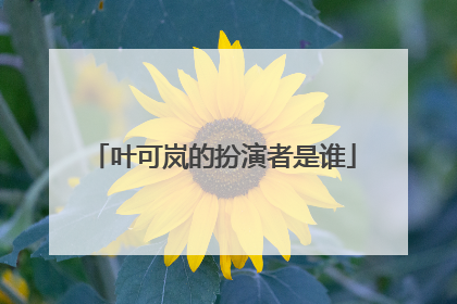 叶可岚的扮演者是谁