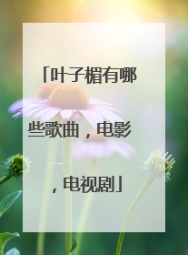 叶子楣有哪些歌曲,电影,电视剧