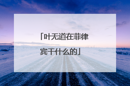 叶无道在菲律宾干什么的