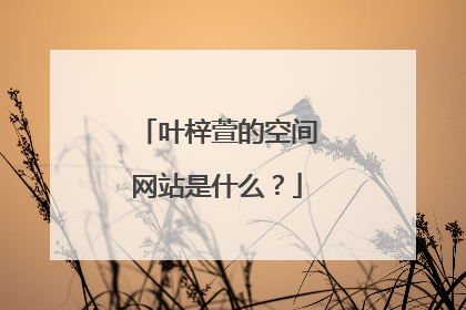 叶梓萱的空间网站是什么?