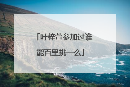 叶梓萱参加过谁能百里挑一么