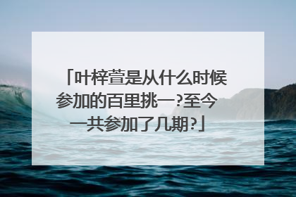 叶梓萱是从什么时候参加的百里挑一?至今一共参加了几期?