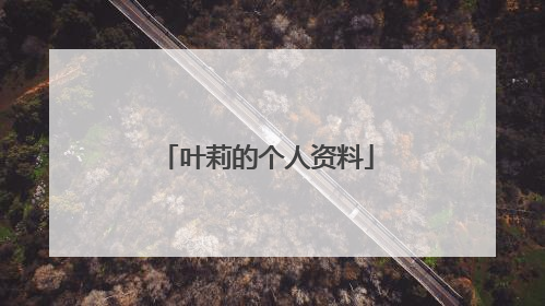 叶莉的个人资料