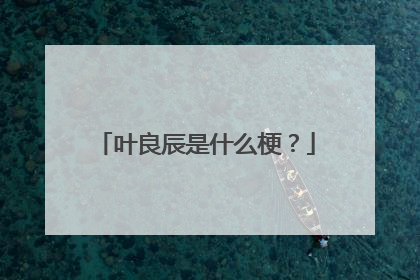 叶良辰是什么梗？