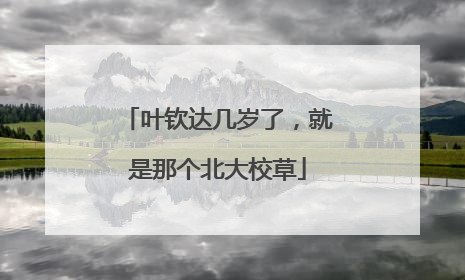 叶钦达几岁了,就是那个北大校草