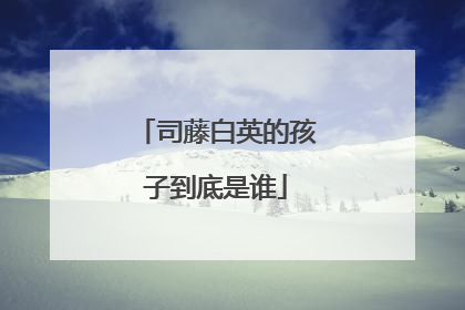 司藤白英的孩子到底是谁