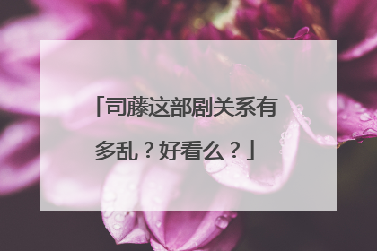 司藤这部剧关系有多乱？好看么？