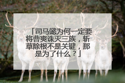 司马懿为何一定要将曹爽诛灭三族,斩草除根不是关键,那是为了什么?