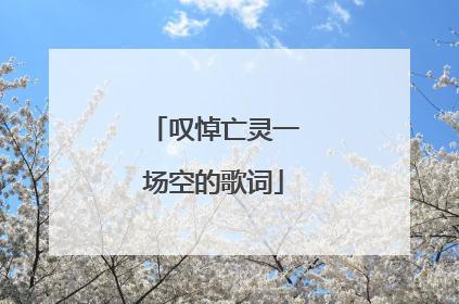 叹悼亡灵一场空的歌词