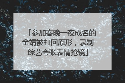 参加春晚一夜成名的金靖被打回原形,录制综艺夸张表情抢镜
