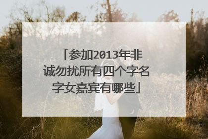 参加2013年非诚勿扰所有四个字名字女嘉宾有哪些