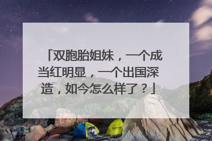 双胞胎姐妹，一个成当红明显，一个出国深造，如今怎么样了？