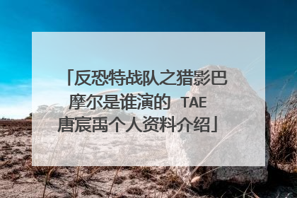 反恐特战队之猎影巴摩尔是谁演的 TAE唐宸禹个人资料介绍